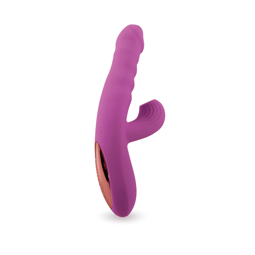 Vibrador Lausa Ohlala de Juguito de Calzón, diseñado para placer, con forma ergonómica y detalles suaves, en un fondo blanco.