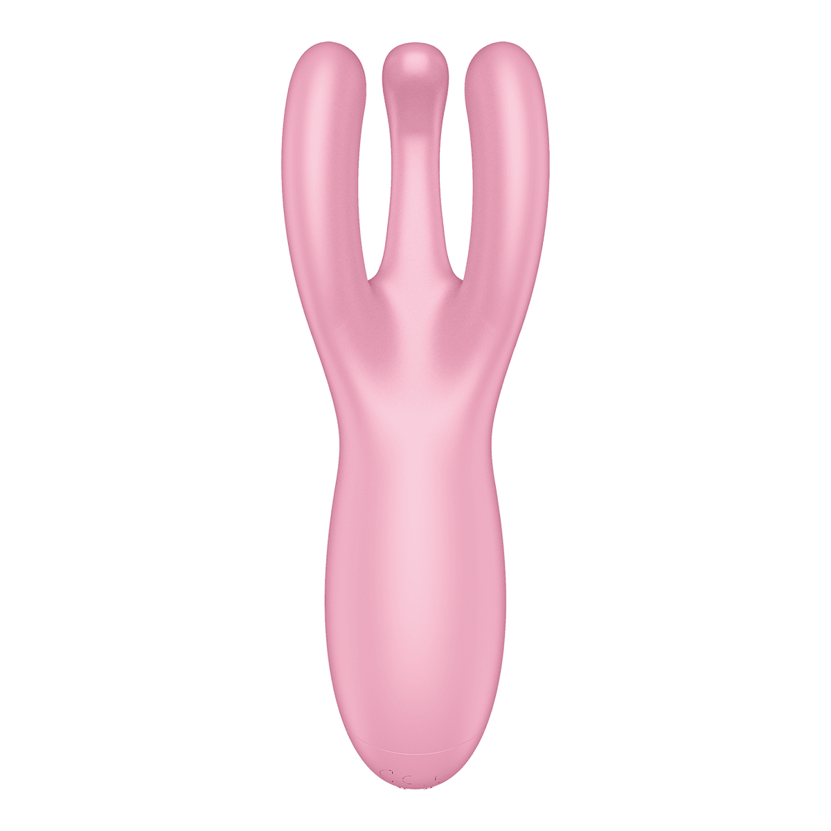 Vibrador Satisfyer Threesome 4 en color rosa con control mediante app, diseñado para placer íntimo y estimulante.