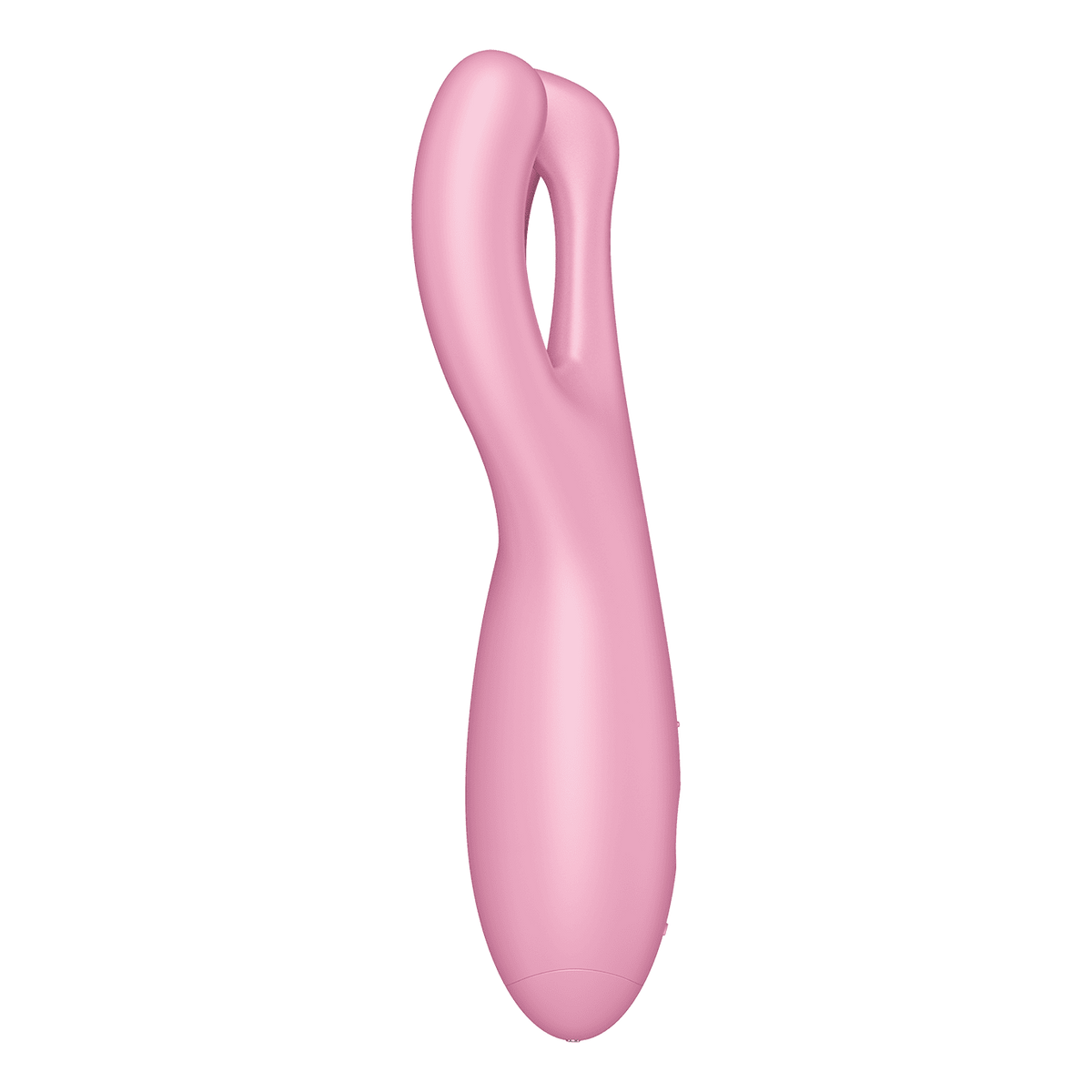 Vibrador Satisfyer Threesome 4 en color rosa con control por app, diseñado para placer y diversión íntima.