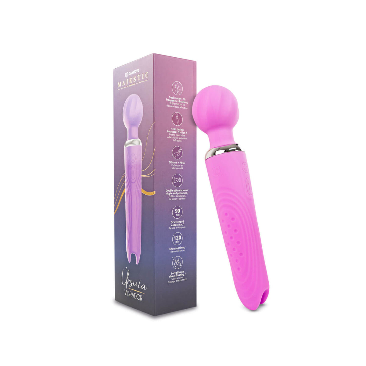 Vibrador tipo Hitachi Ursula de la marca Camtoyz, mostrando su diseño y tamaño en la imagen Ursula5.jpg.