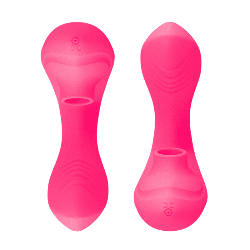 Vibrador y succionador Helsy de Distrisex, dispositivo de placer con diseño ergonómico y botones de control visibles en la imagen.