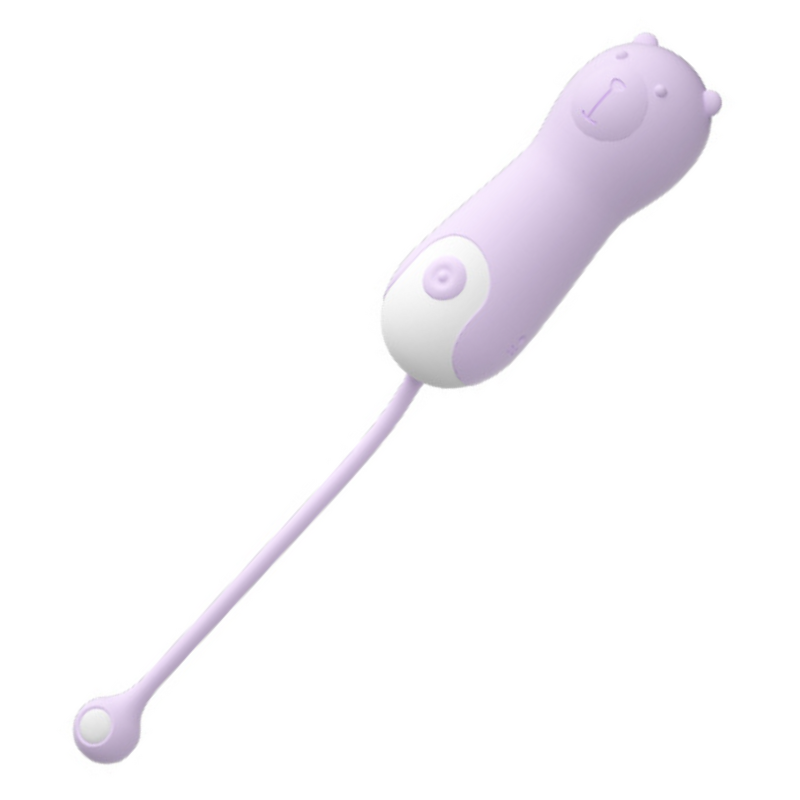 Vibrador Oso Lila recargable de la marca Frenesí, con diseño de oso y superficie suave para placer.