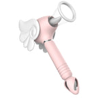 Vibrador con empuje Sakura Captor de Frenesí, doble estimulación, en fondo blanco, diseñado para placer y sensaciones intensas.