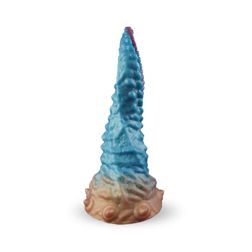 Dildo Camtoyz Vortex, con textura en espiral y forma ergonómica, diseñado para placer y estimulación.