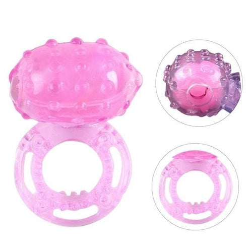 Anillo vibrador Candil de Distrisex para pene, con diseño ergonómico y estimulador, en color transparente con textura suave.