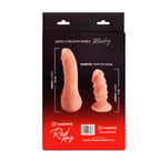 Arnés con correa estilo Double Dong de Distrisex, arnés ajustable para juegos íntimos, en color negro y con detalles de correa.