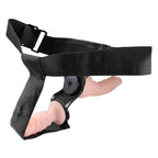 Arnés con correa estilo Double Dong de Distrisex, arnés de silicona con strap-on y diseño ergonómico para uso íntimo.