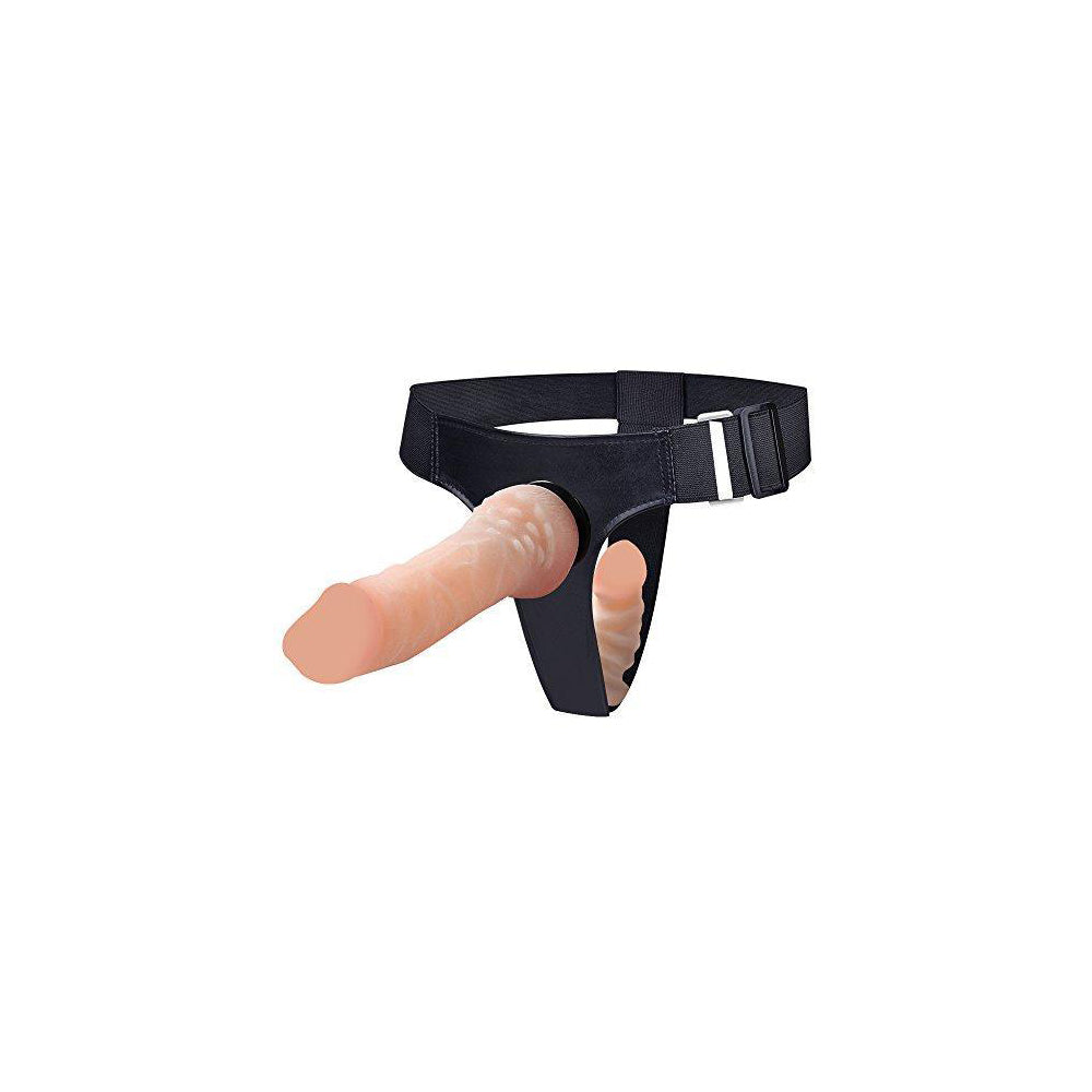 Arnés con correa estilo Double Dong de la marca Distrisex, diseñado para uso íntimo con detalles ajustables y cómodo.