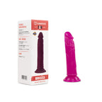Dildo realista rosa de 19 cm de la marca Laura Bayona, con detalles anatómicos y textura natural, para uso íntimo.