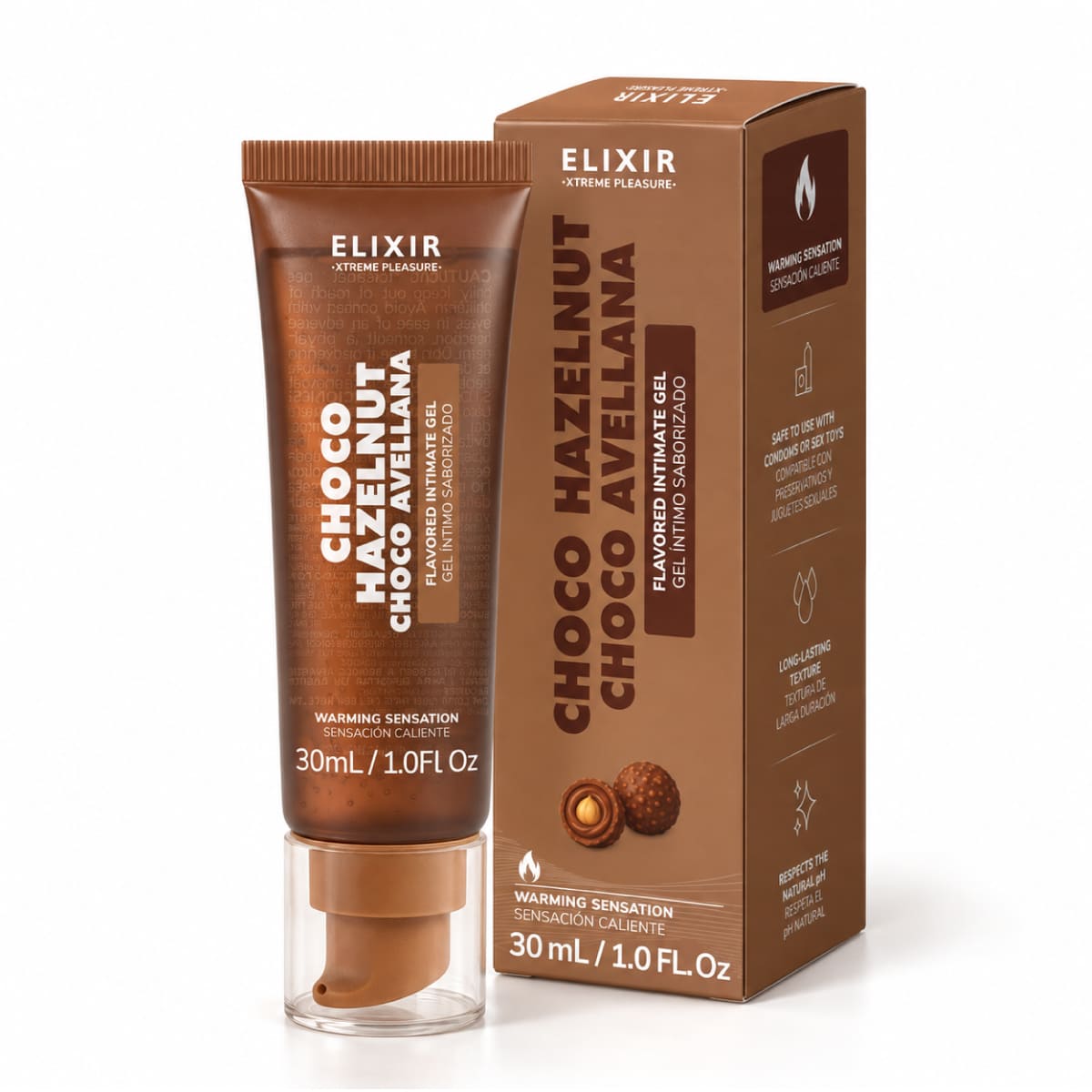 Lubricante Íntimo Elixir Sabor Choco Avellana