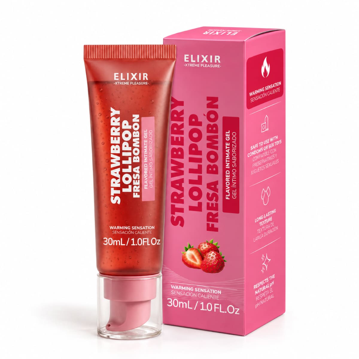Lubricante Saborizado Fresa Bombón Elixir