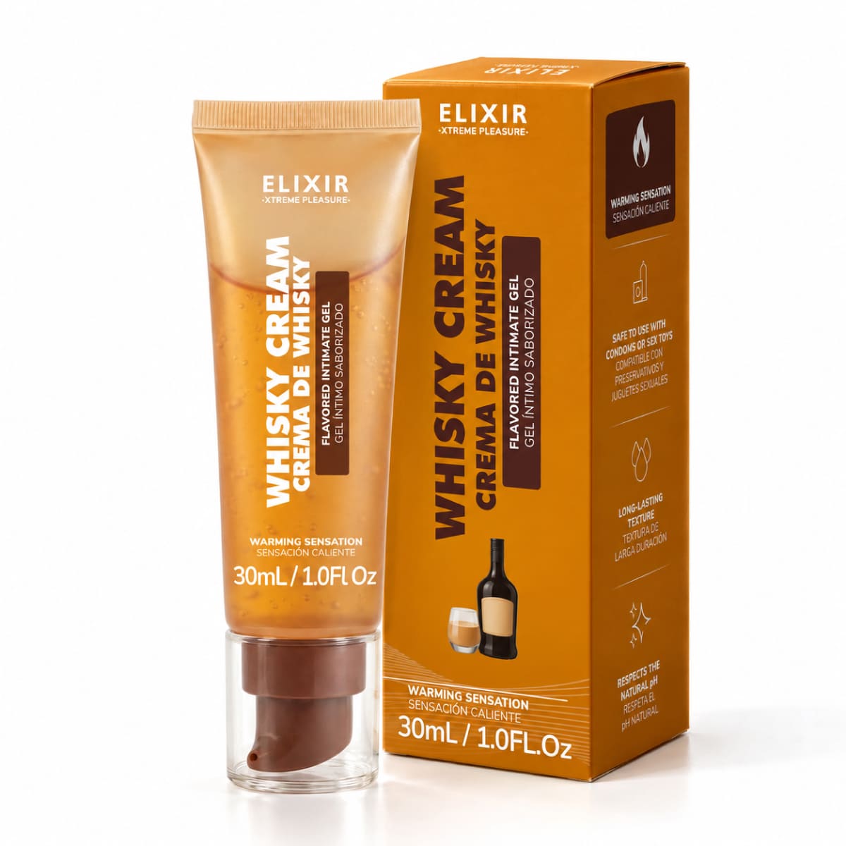 Lubricante Saborizado Crema de Whisky Elixir