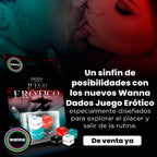 Dados para juegos eróticos Wanna, accesorios para adultos, con dados coloridos y detalles en la imagen.