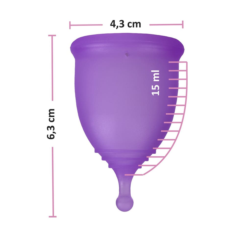 Copa menstrual Uva, vaso esterilizador y porta copas para gestión menstrual en un conjunto compacto y práctico.