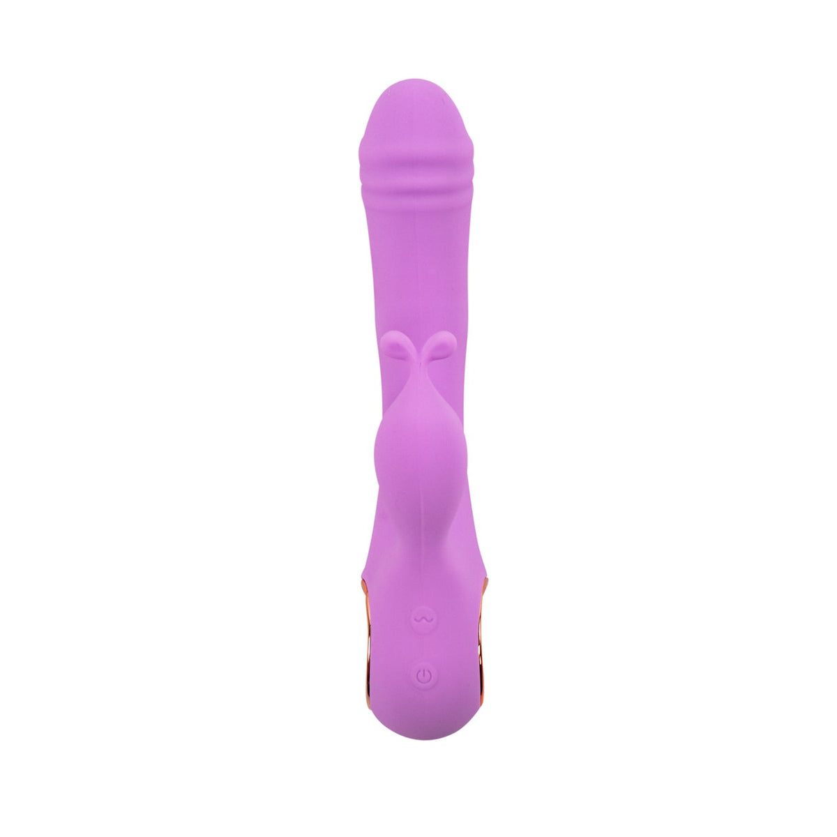 Vibrador doble Tifany de CamToyz en forma de conejo, estimulador dual para punto G y clítoris, en color lil.