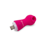 Succionador Camtoyz Nyla, dispositivo de succión con diseño compacto y ergonómico, en color rosa con detalles blancos.