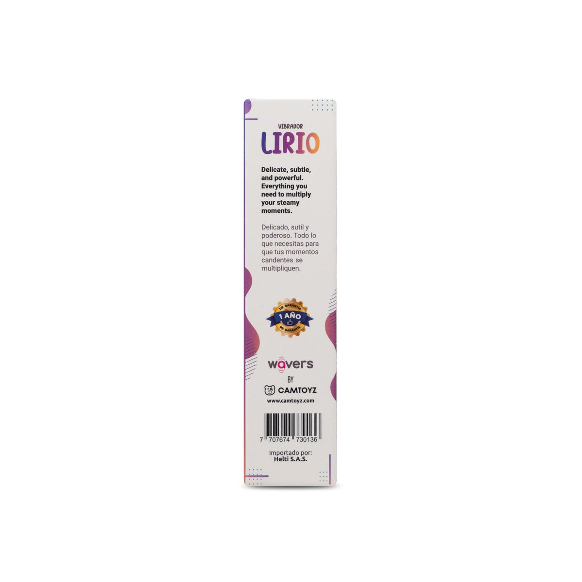 Vibrador Bala Lirio de Laura Bayona en color rosa, con forma ergonómica y superficie suave para placer.