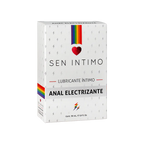 Lubricante íntimo anal electrizante de la marca Sen Íntimo, en envase con textura y diseño moderno.