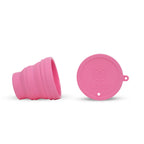 Copa menstrual UVA rosa en talla 0, herramienta de gestión menstrual, y esterilizador para higiene y comodidad.