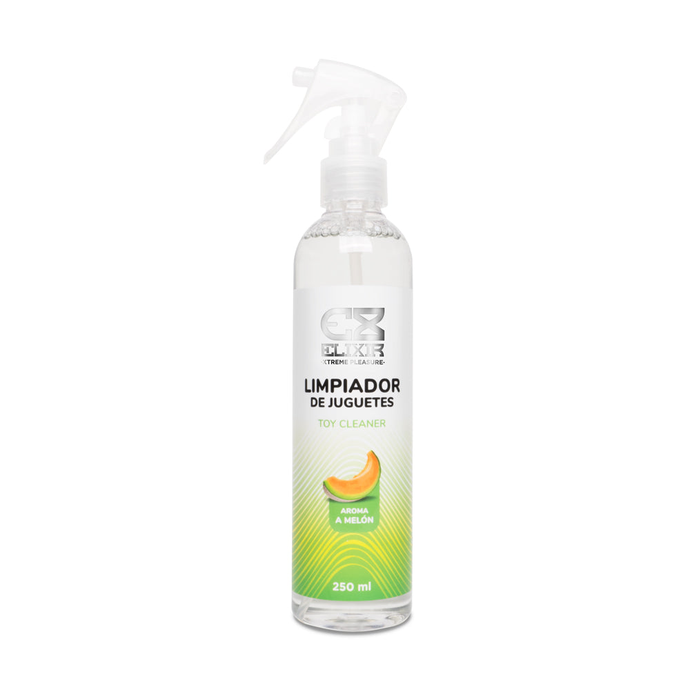 Limpiador de juguetes Elixir Melón de juguitodecalzonco en botella de 250 ml, con aroma a melón y fórmula suave para juguetes.