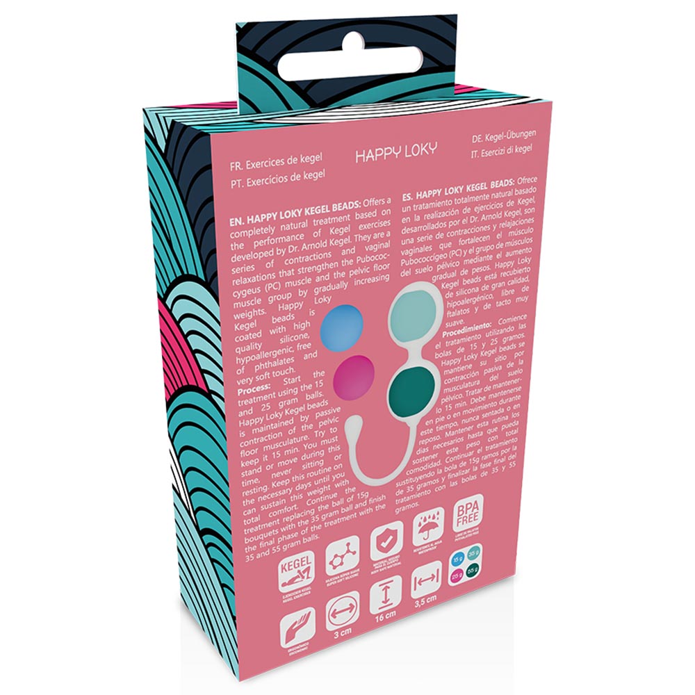 Bolas Kegel de la marca Juguito de Calzón, para entrenamiento del suelo pélvico, en color alegre y tamaño compacto.