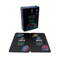 Juego de cartas Poker Kamasutra Gay de Erotic Games, ilustraciones eróticas y símbolos en las cartas para adultos.