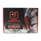 Kit de accesorios BDSM Bondage Fiore Rojo de Camtoyz, incluyendo esposas y cuerda en color rojo para juegos de restricción.