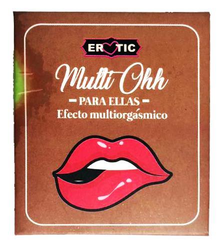 Lubricante íntimo Multiorgasmos Multi Ohh de la marca Erotic en sachet, ideal para mayor placer y comodidad.