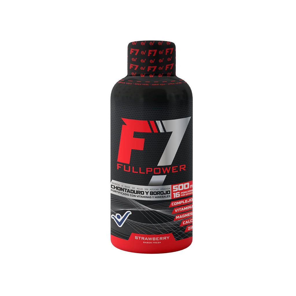 Potencializador Fullpower de 500ml de Distrisex, accesorio para mejorar rendimiento, en envase de plástico transparente.