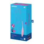 Vibrador Satisfyer Twirling Joy en color rosa, diseño ergonómico y texturizado para placer íntimo y estimulante.