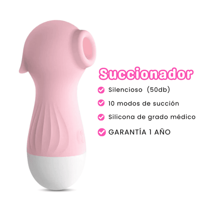 Kit Combo Amor de Camtoyz con succionador y accesorios para parejas, en tonos románticos y diseño discreto.