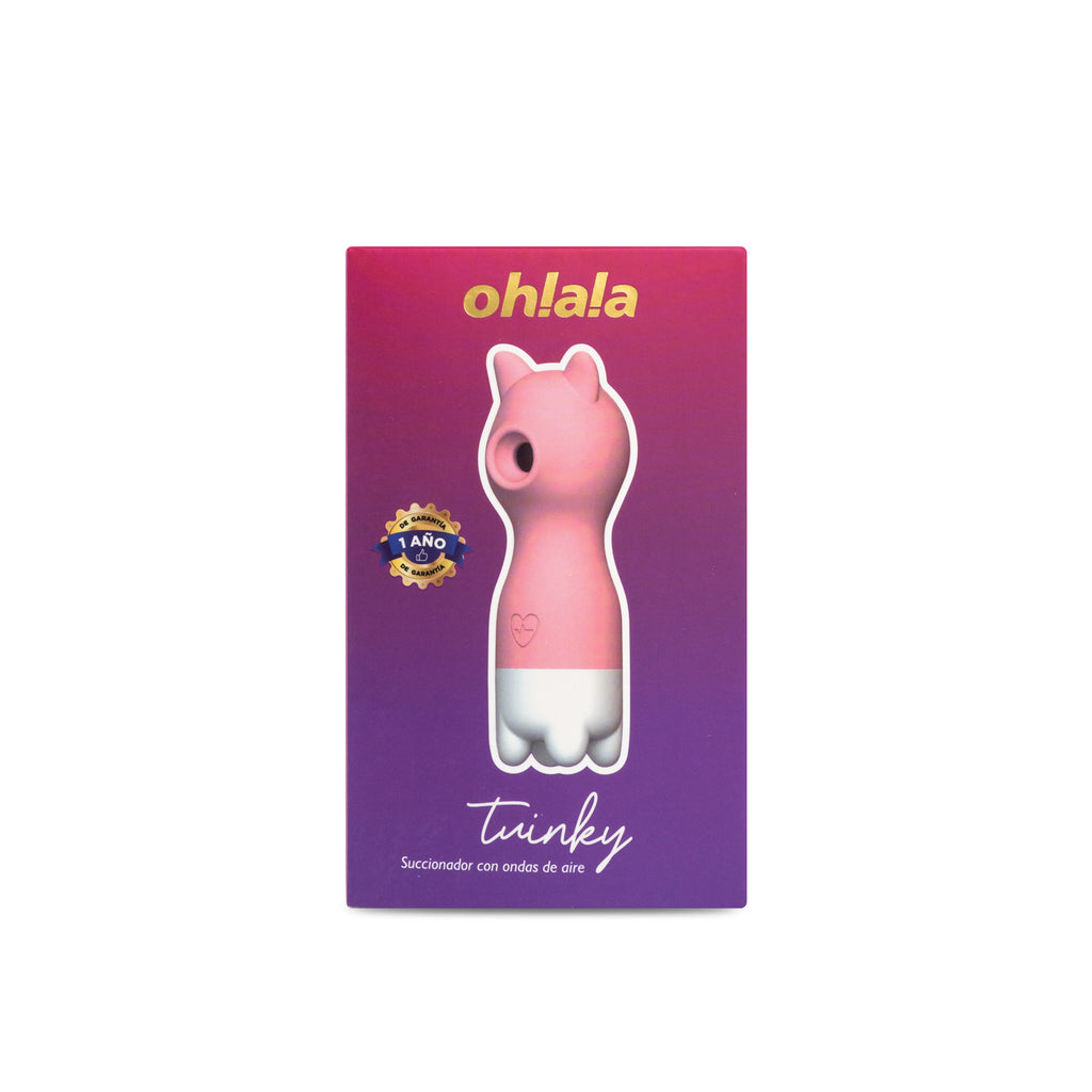 Succionador Camtoyz Tuinky Ohlalá, dispositivo de uso íntimo, muestra su diseño compacto y suave en la imagen.
