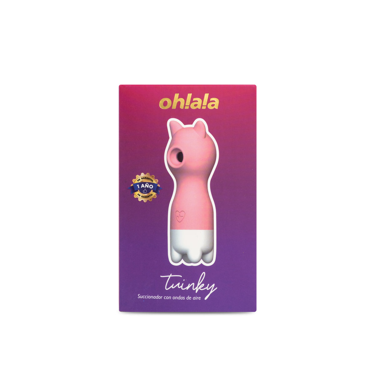 Succionador Camtoyz Tuinky Ohlalá, dispositivo de uso íntimo, muestra su diseño compacto y suave en la imagen.