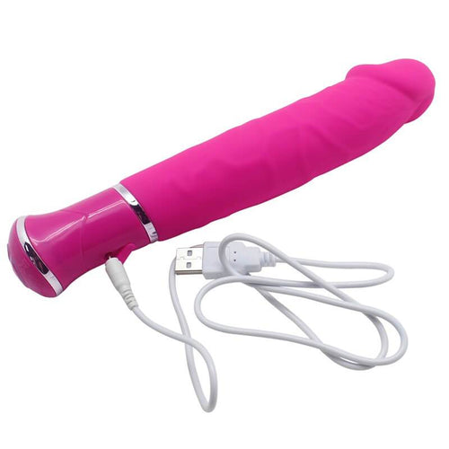 Vibrador Gael de 21.3cm de la marca Distrisex, de tamaño largo, con textura y diseño ergonómico para placer.