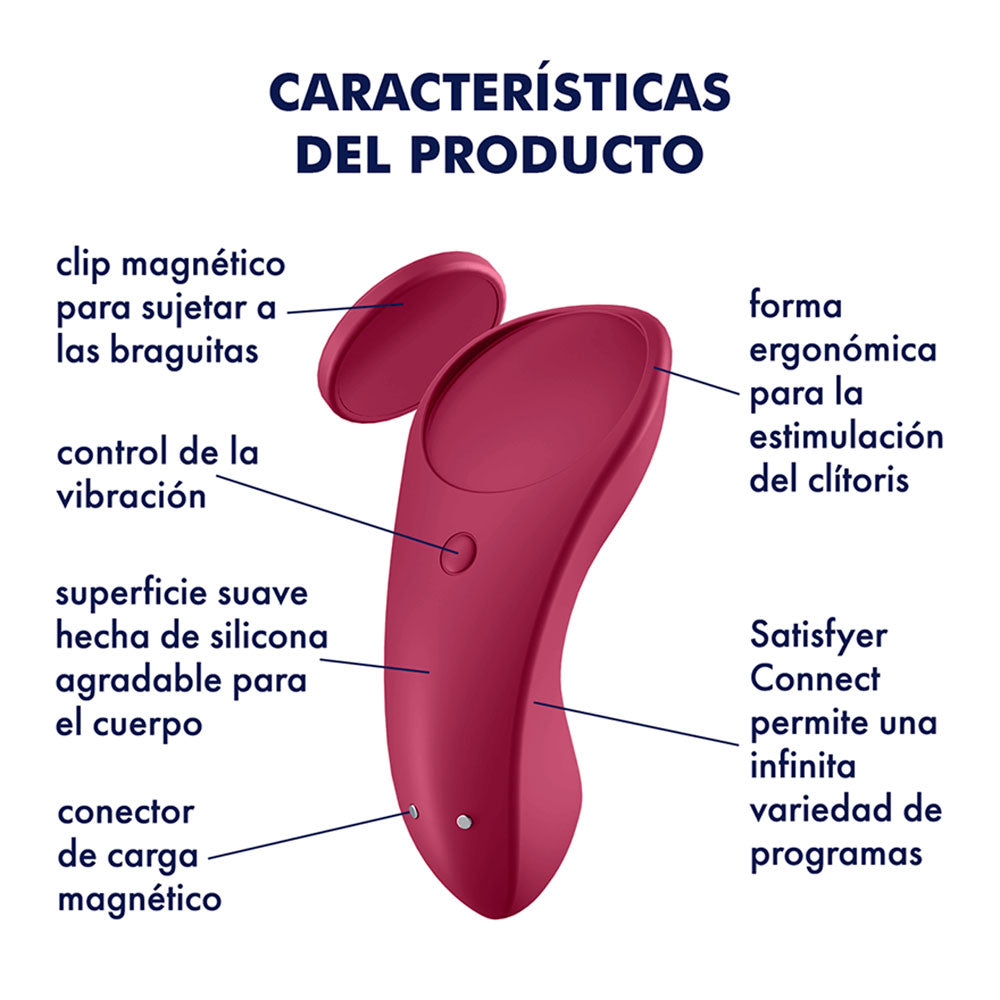 Vibrador para parejas Satisfyer Sexy Secret con app, diseñado para mejorar la intimidad y la experiencia en pareja.