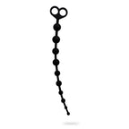 Bolas anales negras Camtoyz Khet, hechas de silicona suave, con diseño ergonómico, para uso íntimo y placer.