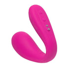 Vibrador Lovense Dolce Fucsia, diseño compacto y ergonómico, con textura suave y detalles en color fucsia para placer personal.