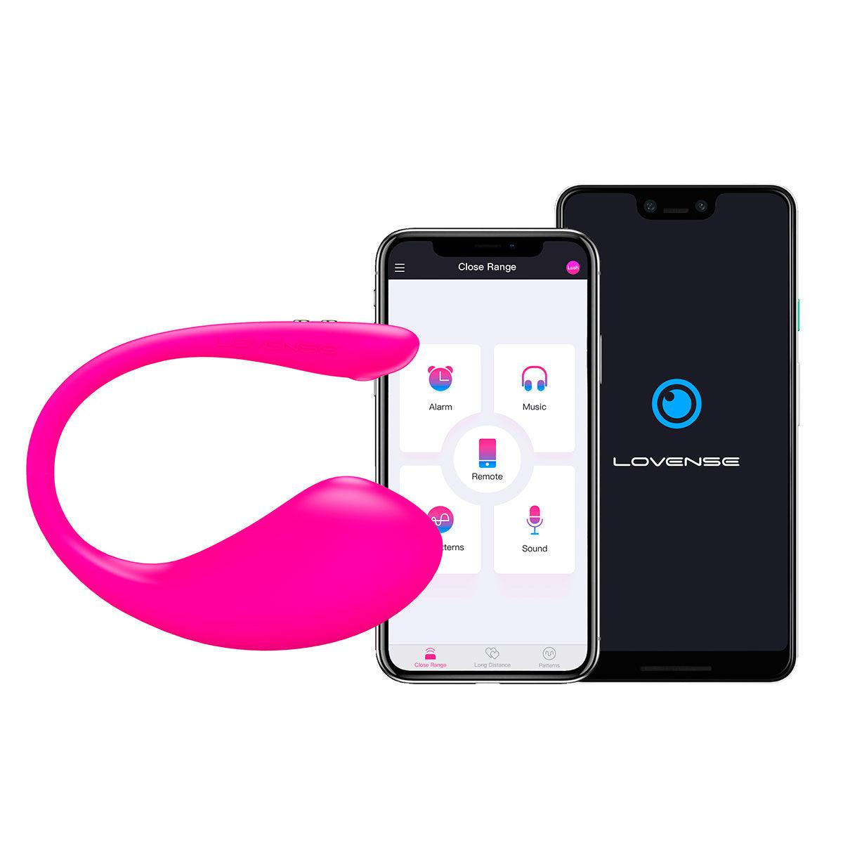 Vibrador Lovense Lush 3 en color fucsia con diseño elegante y compacto, ideal para uso íntimo y control remoto.