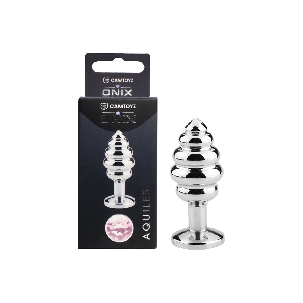 Plug anal Aquiles de la marca juguitodecalzon, hecho de silicona, con diseño ergonómico para uso íntimo y cómodo.