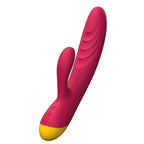 Vibrador rabbit Romp Jazz en forma de conejo, con diseño ergonómico y detalles suaves para placer personal, en color vibrante.