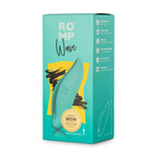 Estimulador de clítoris Romp Wave, succionador turquesa con diseño compacto y suave para placer íntimo femenino.