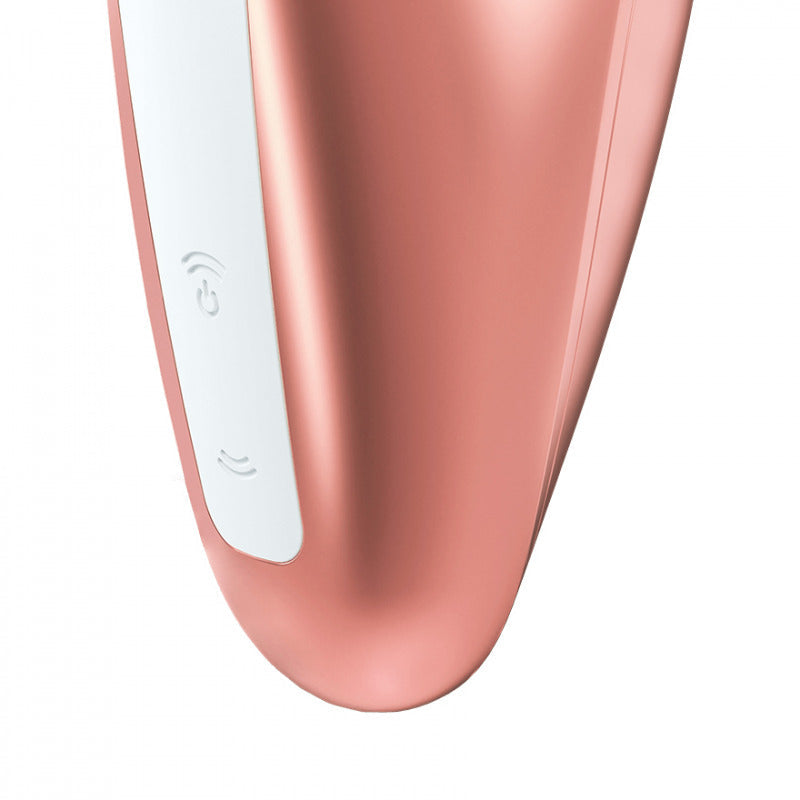 Succionador Satisfyer Love Breeze con palo de rosa, diseño elegante y compacto, para placer y relajación personal.