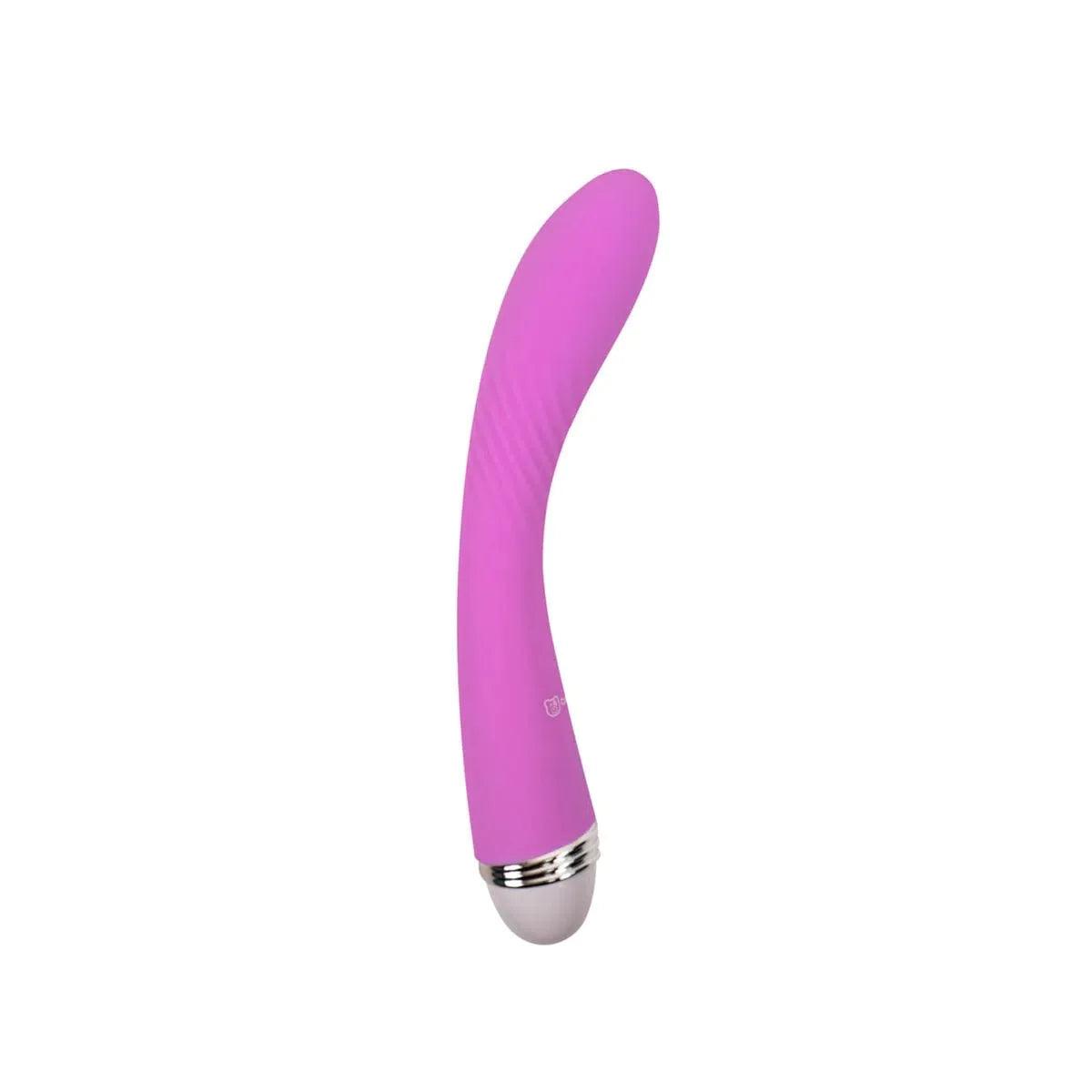Vibrador Lara Lila de la marca Camtoyz, en color lila, con forma ergonómica y superficie suave para placer personal.