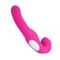 Vibrador doble para clítoris de la marca Distrisex, diseñado para parejas, muestra el dispositivo en un entorno blanco.